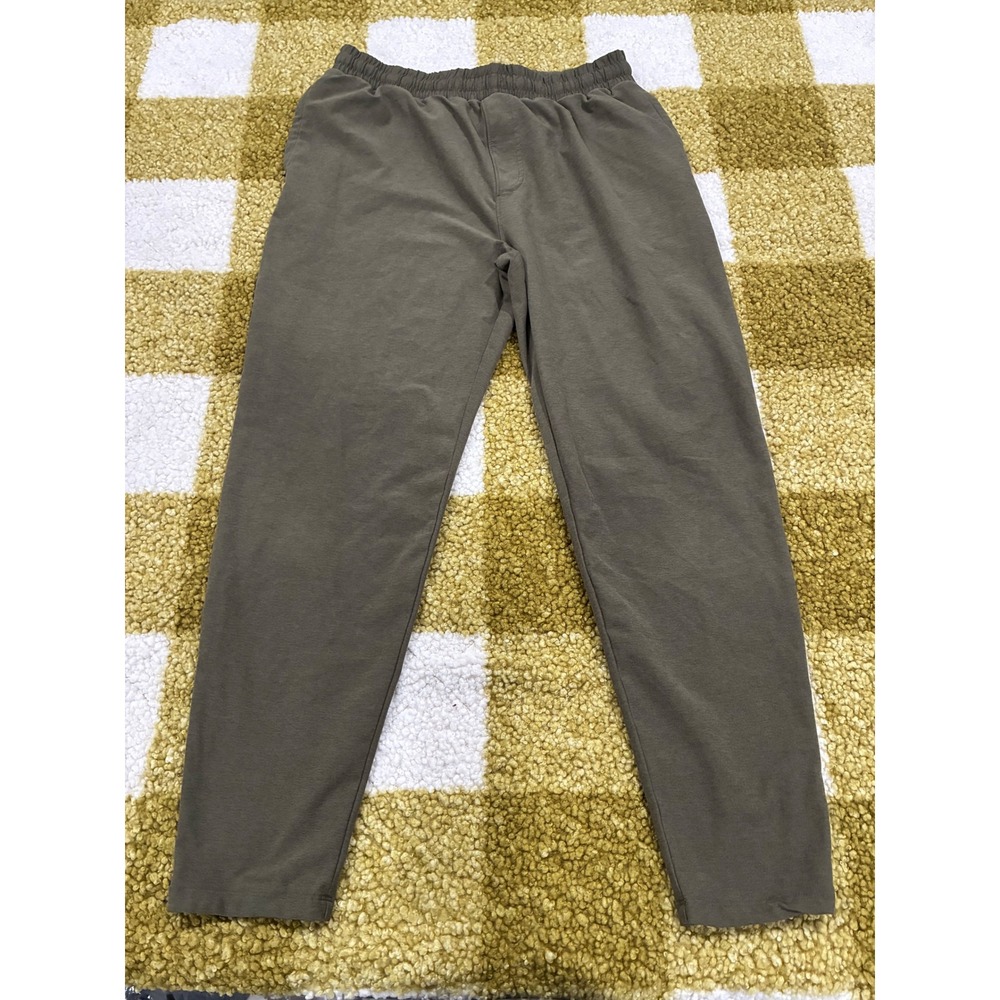Beyond Yoga Beyond Mens Jogger Pants Olive Green XL Elastic Waist‎ Zipper Pocket